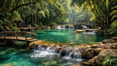 น้ำผุดปากช่อง ที่เที่ยวธรรมชาติใกล้เขาใหญ่ น้ำใสสีฟ้าเขียวจนต้องไปเห็นเอง